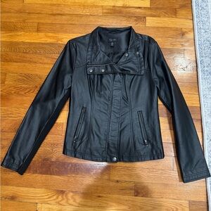 Black leather jacket